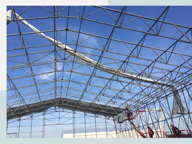 Шатровые ангары от 660 руб. в Дедовске и Московской области