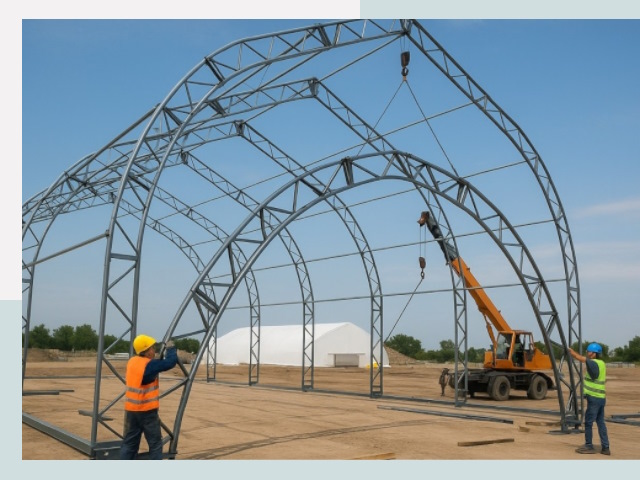 Монтаж ангаров в Дедовске от 660 руб. - Надежно и быстро